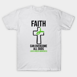 Faith Can Overcome All Odds - Liver Cancer Awareness T-Shirt